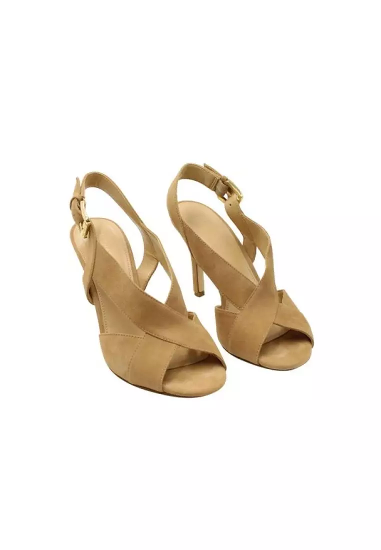 Michael Kors Pre Loved MICHAEL KORS Nude Suede Becky Sandal 2024