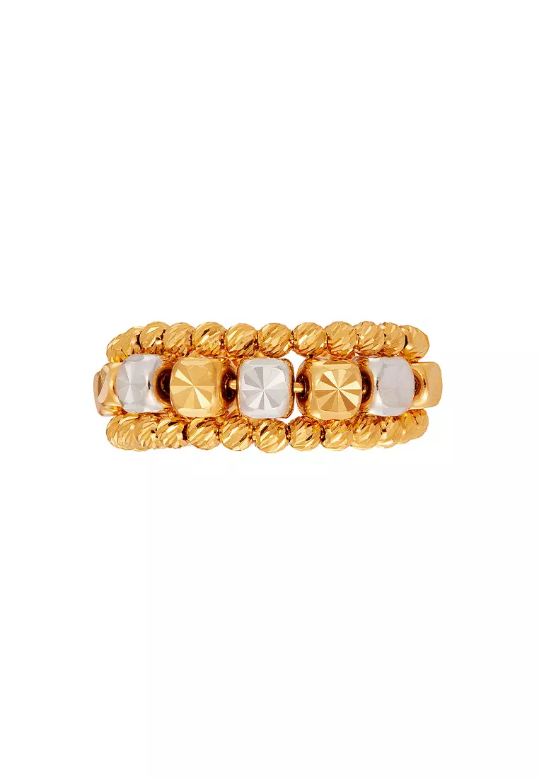 HABIB Oro Italia 916 Yellow and White Gold Ring GR58510425(YW)-BI (22K Gold)