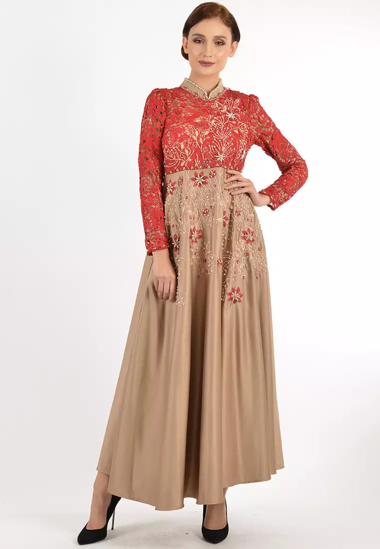 Bibiq Gamis Brokat Satin