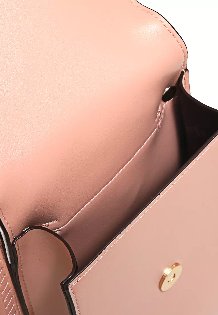 Sling Bag Tas Selempang Wanita Flower Motive Many Pocket Material Leather ORIGINAL