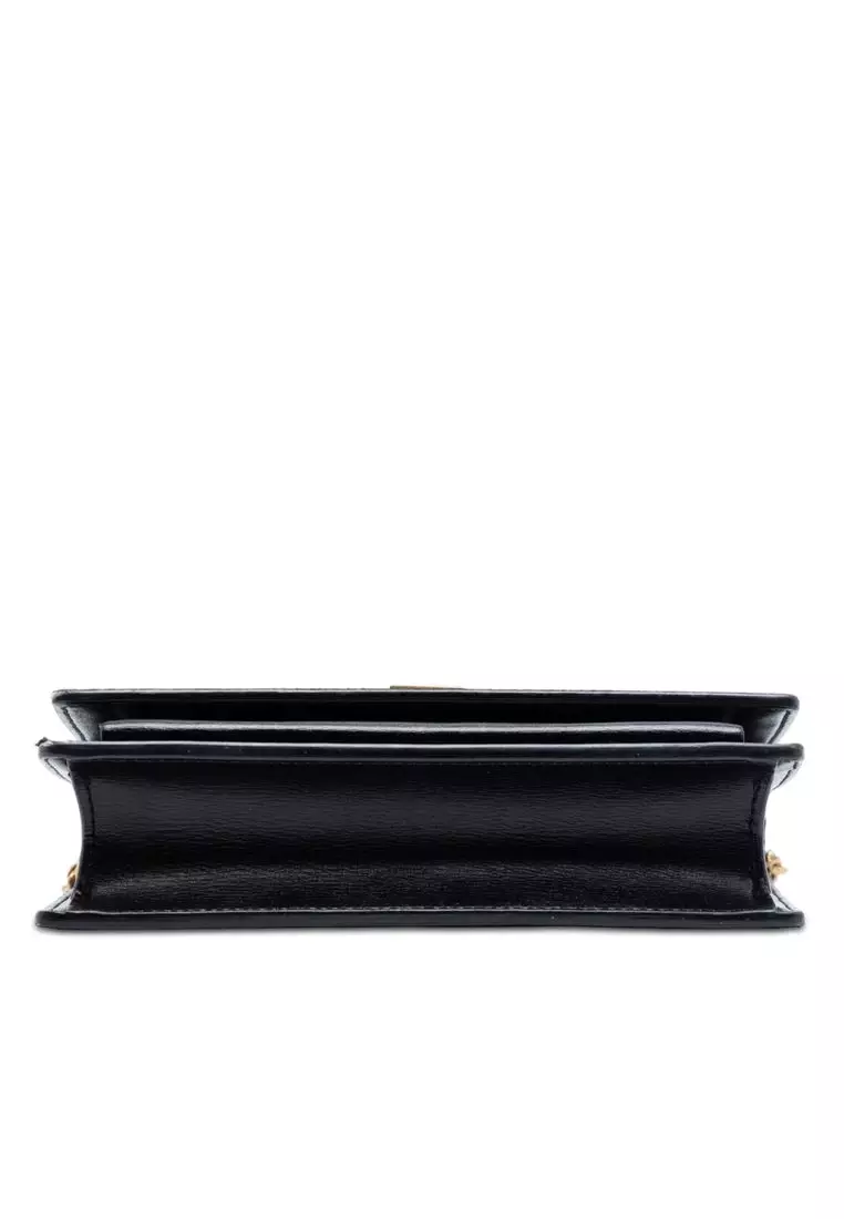 Pre-Loved Saint Laurent Medium Suede And Calfskin Monogram Sunset Top Handle Bag