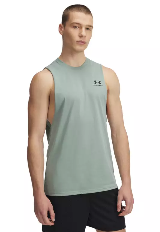Left Chest Cut-Off Tank Top
