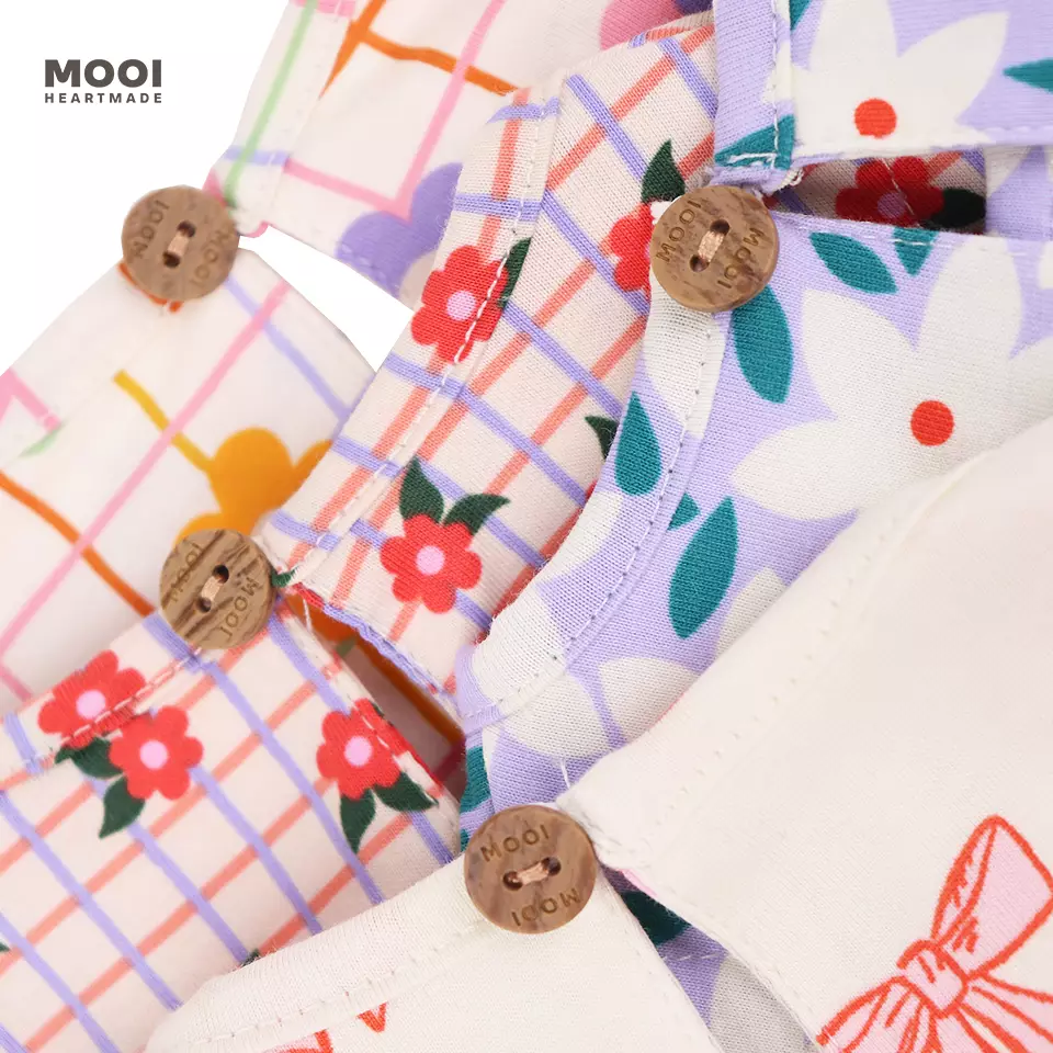 Mooi Atasan Anak Perempuan Lindy Top - Almond Cream