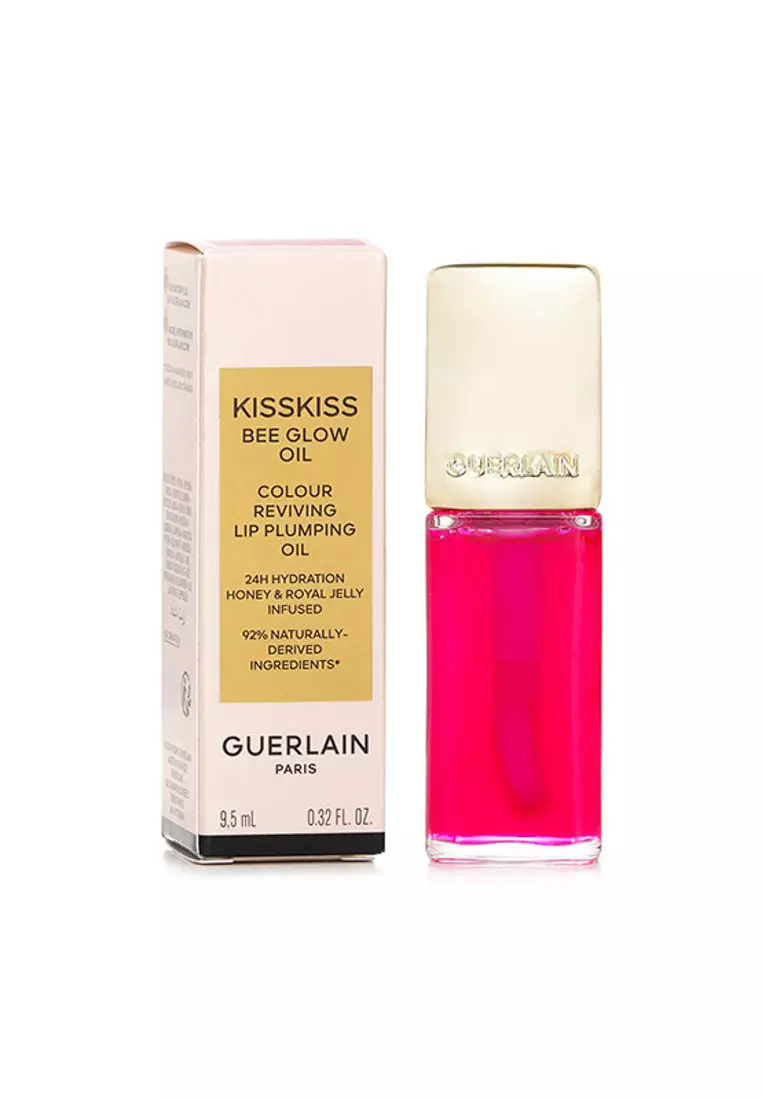 GUERLAIN - KissKiss Bee Glow Oil Colour Reviving Lip Plumping Oil - # 458 Rose Pop Glow 9.5ml/0.32oz