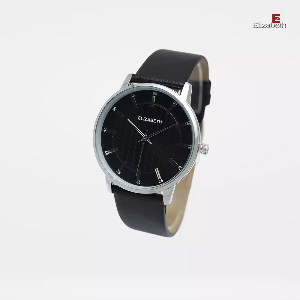 Jam Tangan Couple - Elizabeth | Leather Strap 2205-0016 | Black