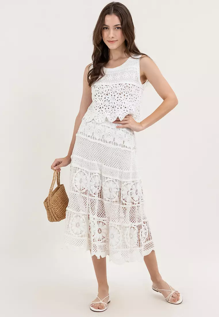 Cora Crochet Long Skirt