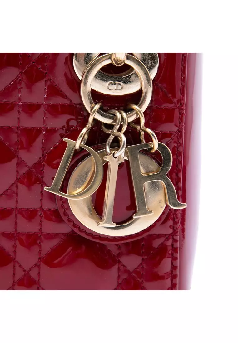 Pre-Loved Dior Mini Patent Cannage Lady Dior