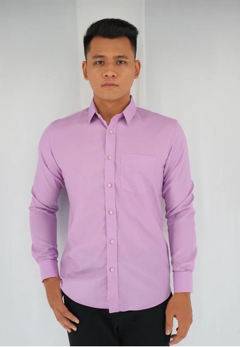 UA BOUTIQUE Long Sleeve Chromatic Shirt UAPLS01-112 (Light Violet) B8017AA19C55C2GS_1
