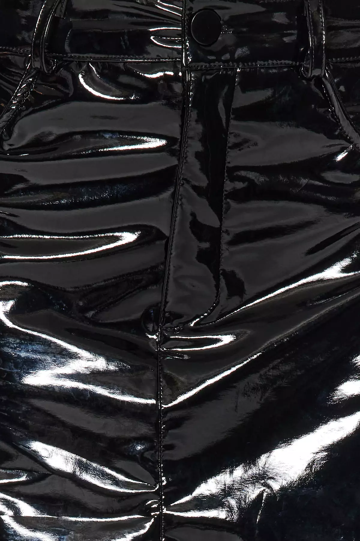 Shiny Faux Leather Skirt