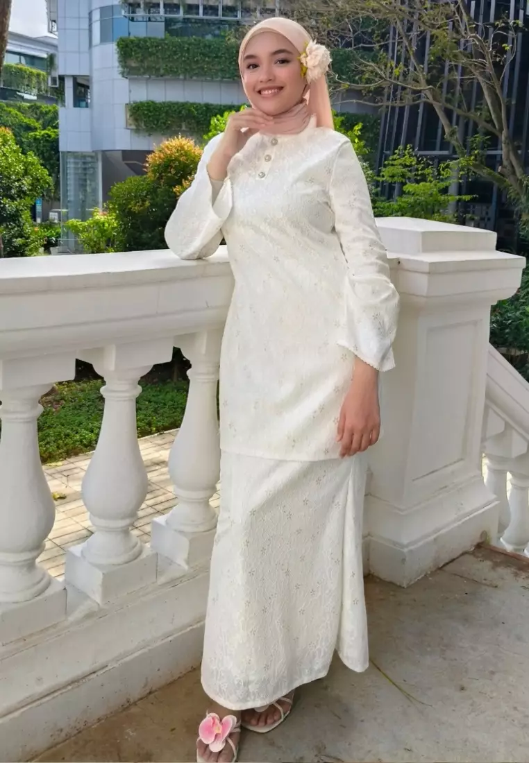 white lace dress malaysia Muslim Malaysia Indonesia Hollow Lace Dress  Abuadnan Online Store