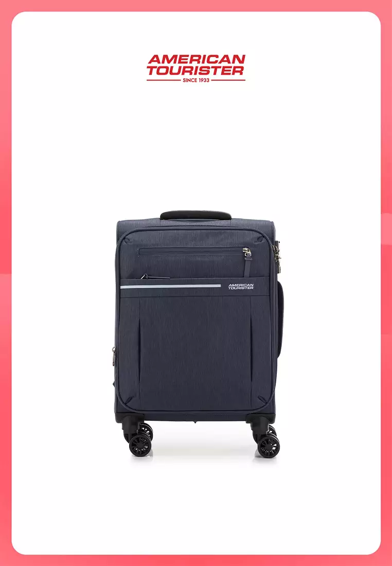 American Tourister Koper Softcase Sky Blaze Cabin 20 Inch Exp TSA V2 - Black