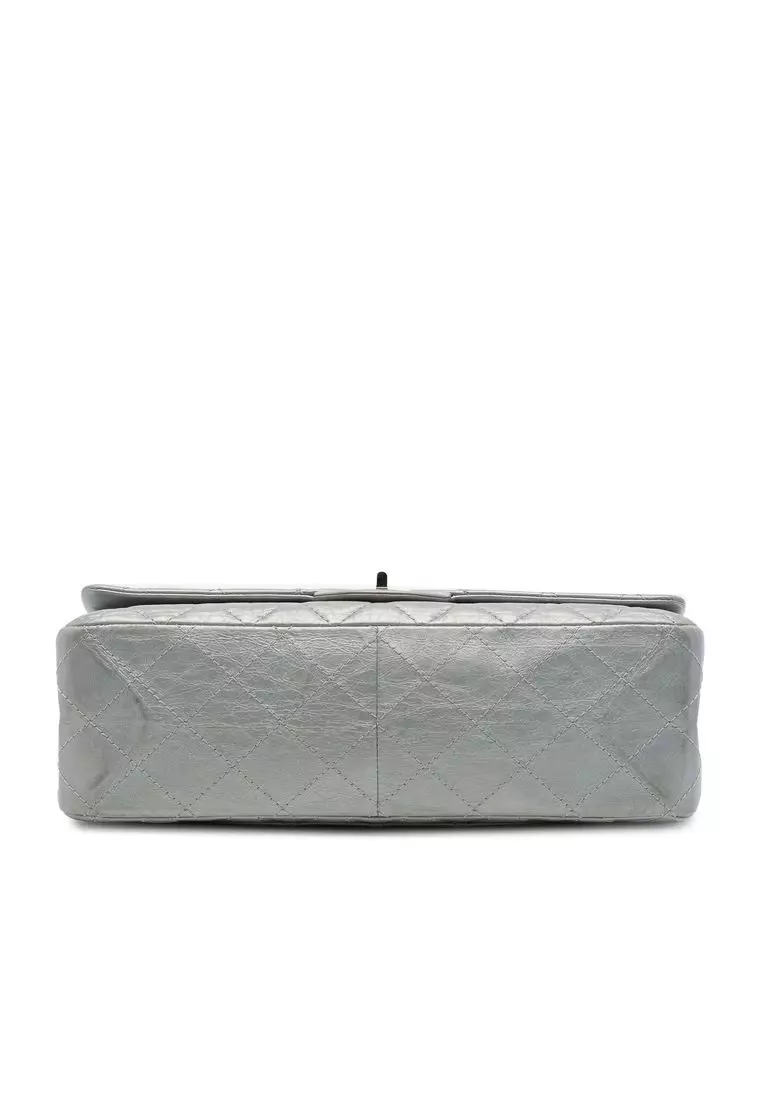 Pre-Loved Chanel Quilted Metallic Aged Calfskin Reissue 2.55 Double Flap 227