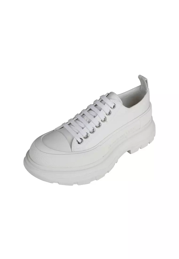Men's Tread Slick Lace Up 'Triple White' Sneaker 705660 W4MV2 9000