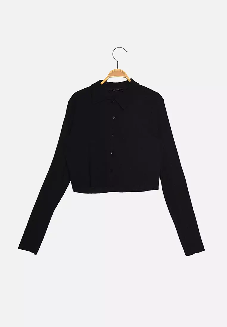 Buttoned Crop Shirt