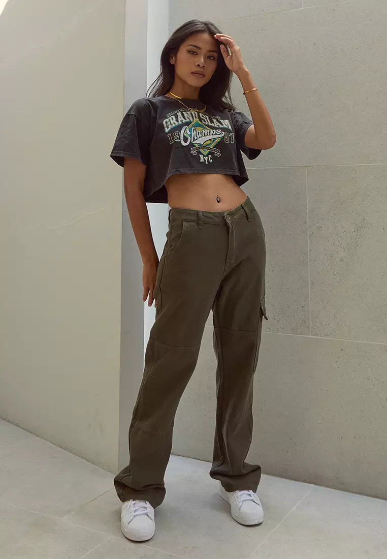 Girl with clearance cargo pants