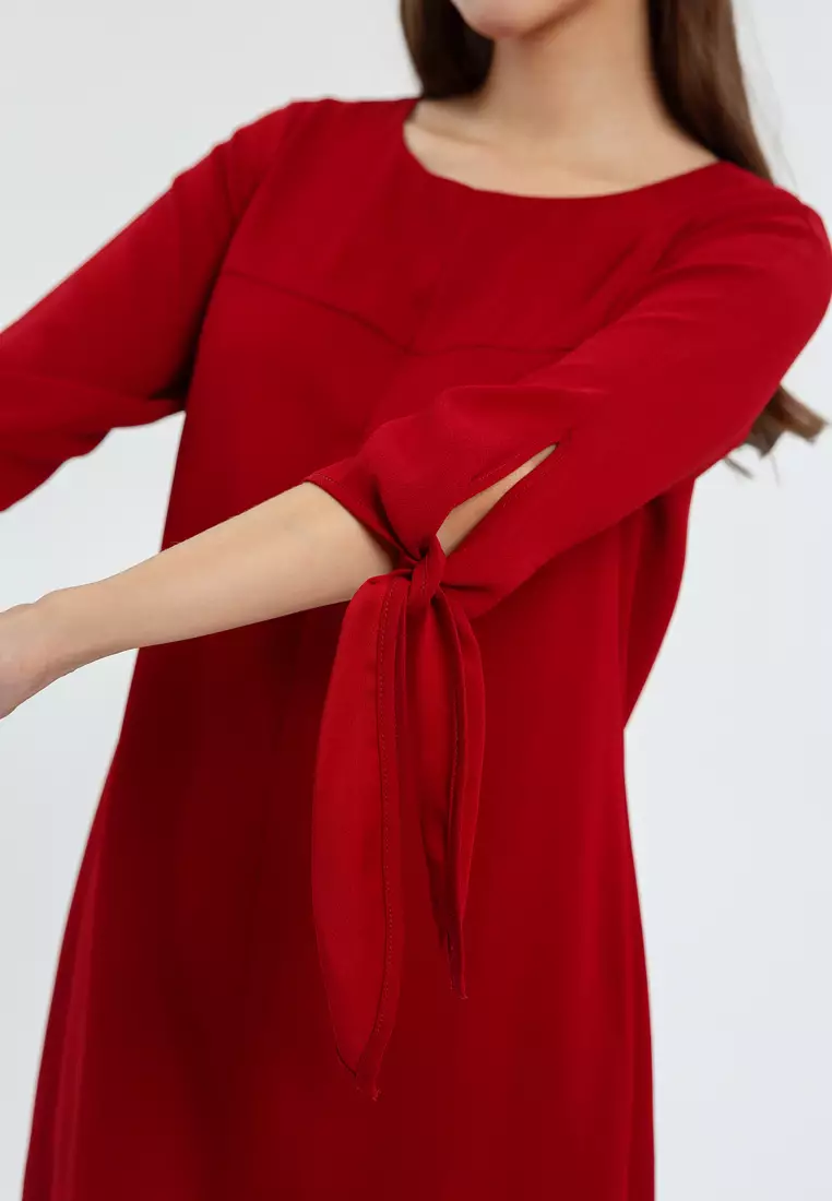 Minimal Chrisy Dress Red Velvet