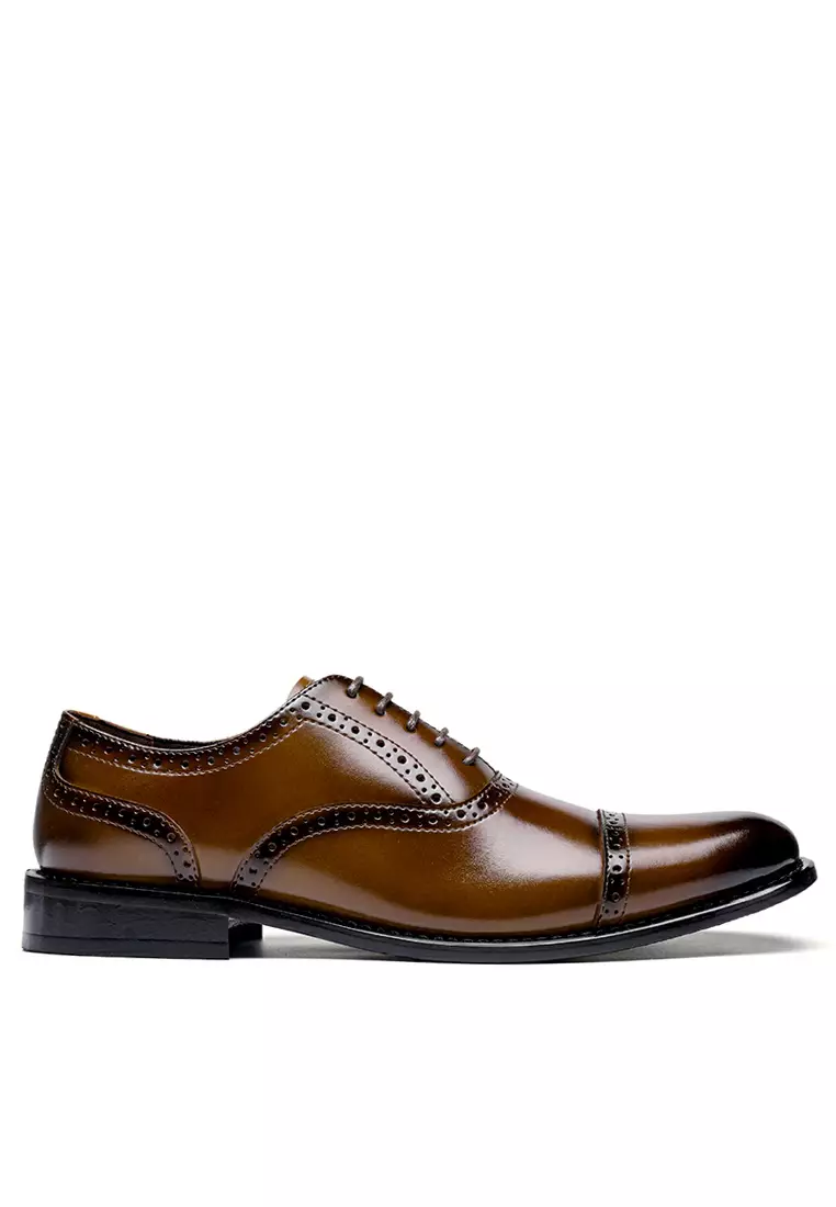 Brogue Leather Cap Toe Business Shoes MK5011-4