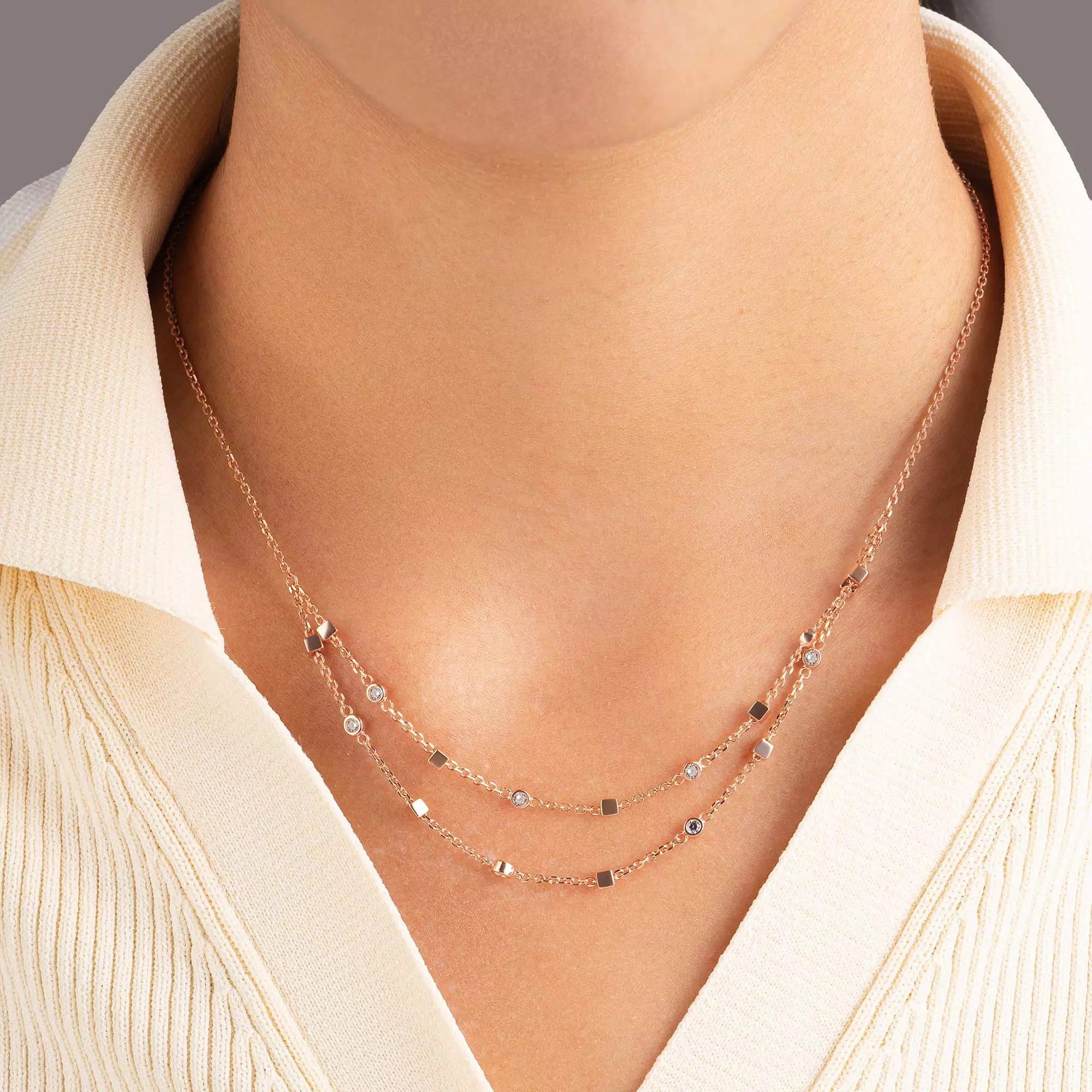 Kalung Serut Emas 7k - Arina Gold Necklace - Adorn Collection 02 - Juene Jewelry