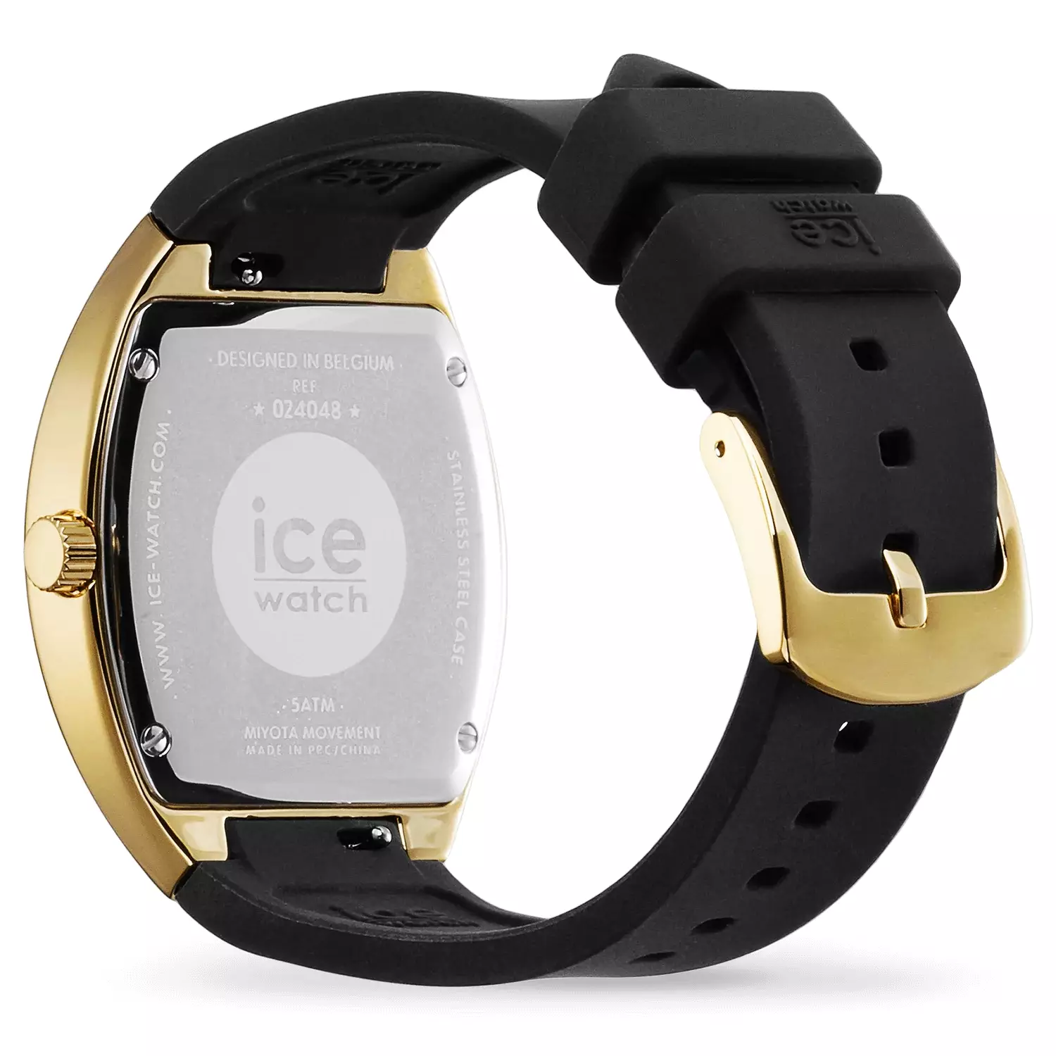 Jam Tangan Wanita Ice Watch ICE Boliday Dome - Black Gold 35mm [024048]