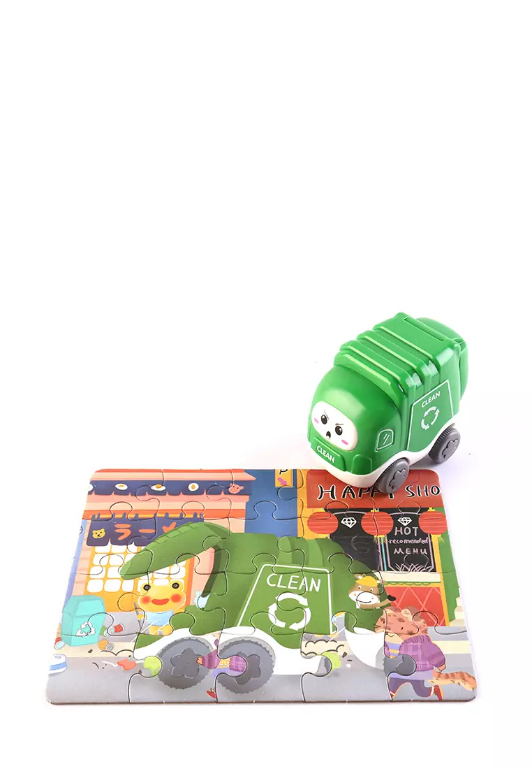 Okiedog Smart Puzzle & Cars Clean - Mainan Mobil Dan Puzzle Anak