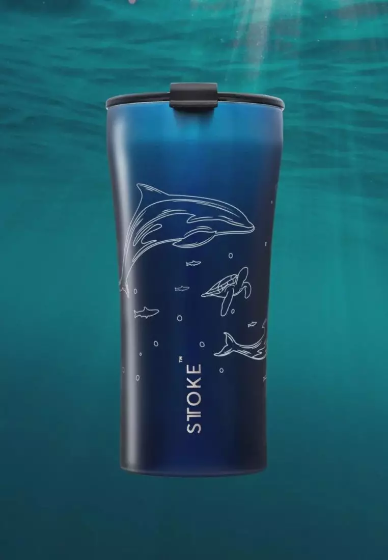 STTOKE Limited Edition Leakproof Ocean Series Insulated Cup 16oz - Dolphin
