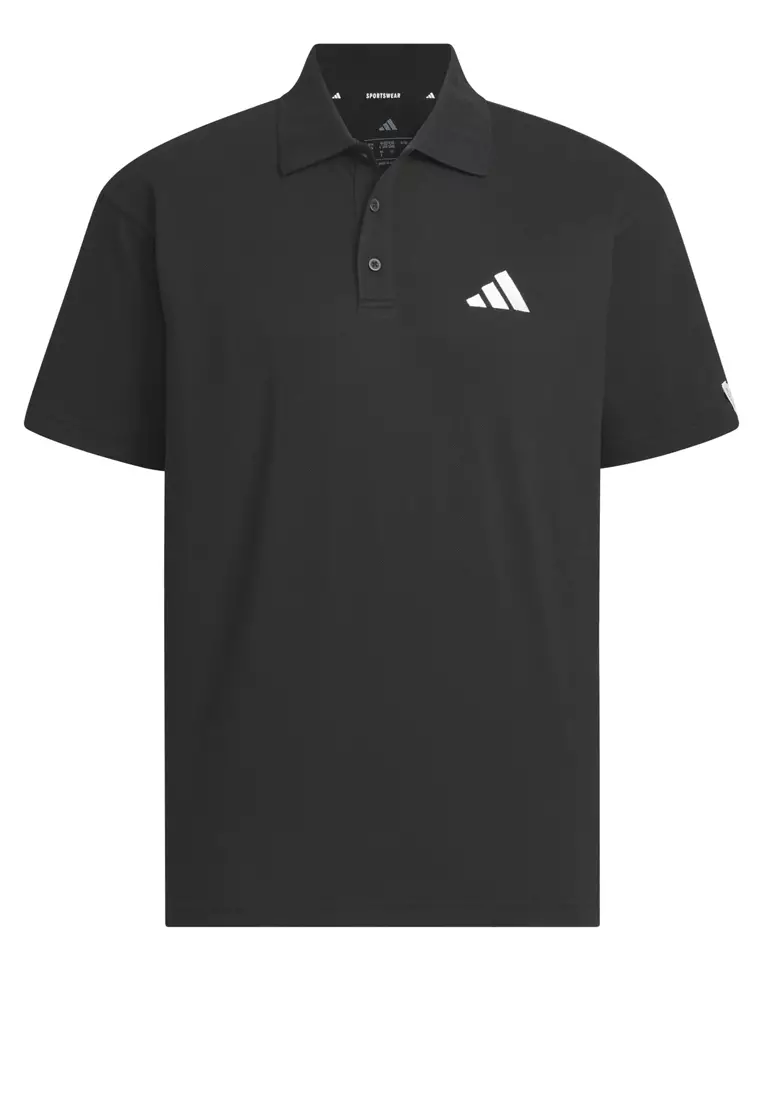 Essentials Plus Loose Fit Small Logo Short Sleeve Polo Shirt