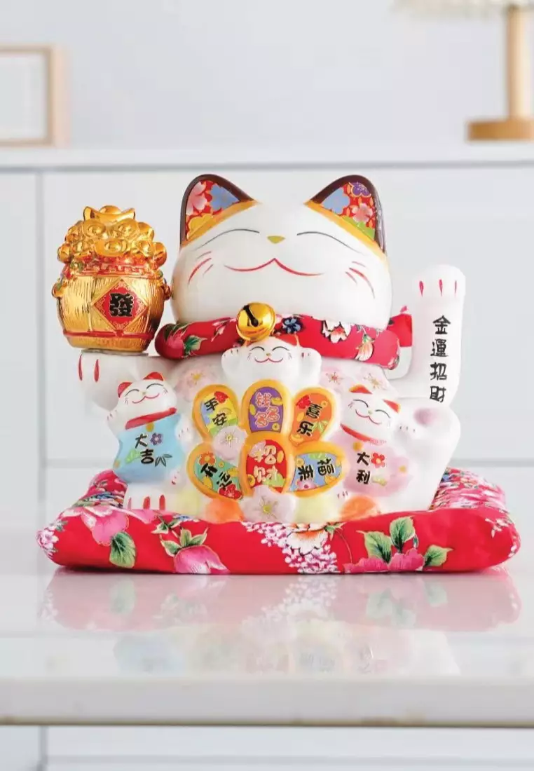 11 Lucky Cat 11 Inch 4.5 Inch Lucky Cat Fortune Cat Fengshui Cat Cashier Manaki Neko Ceramic Prosperity Kitty Decoration HF23022 3