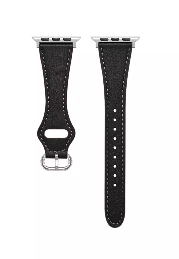 Buy Kings Collection Black Leather Apple Watch Band 42MM 44MM