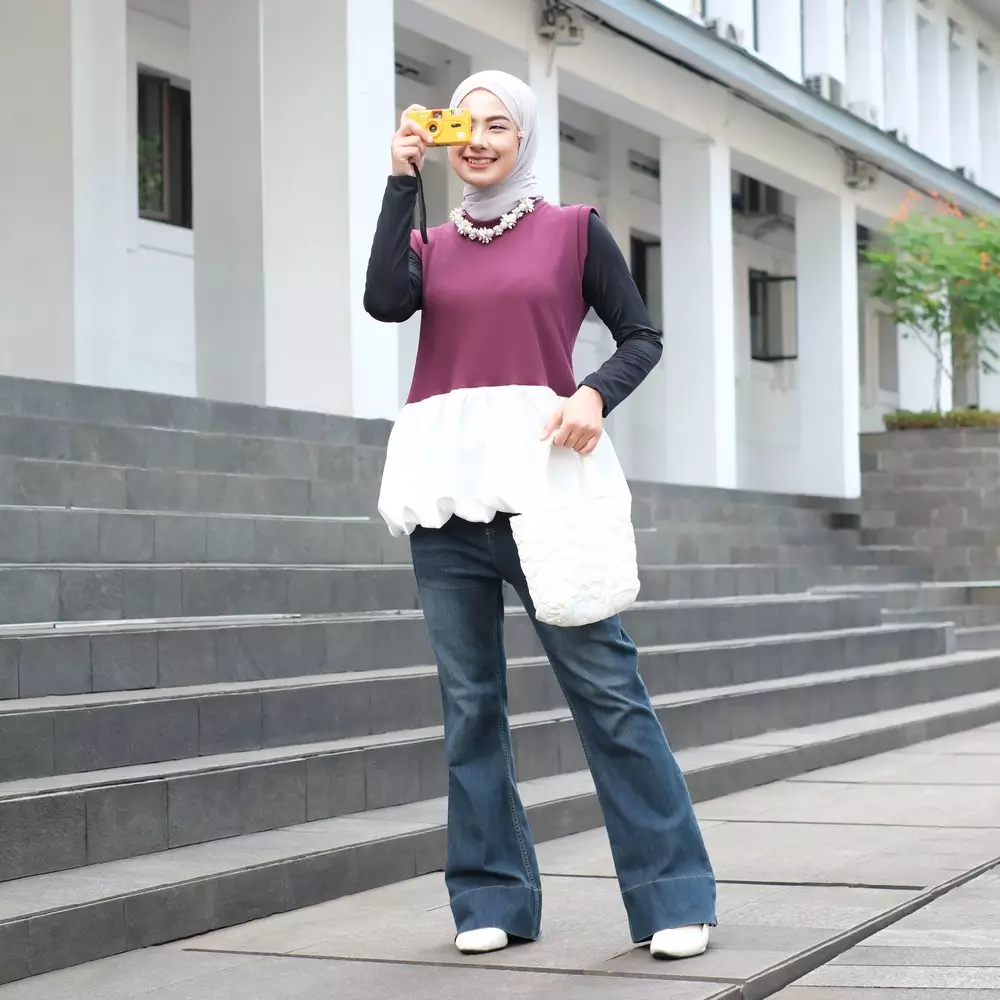 Fhia Balloon Top - Kutung Maroon M19715 R43S6