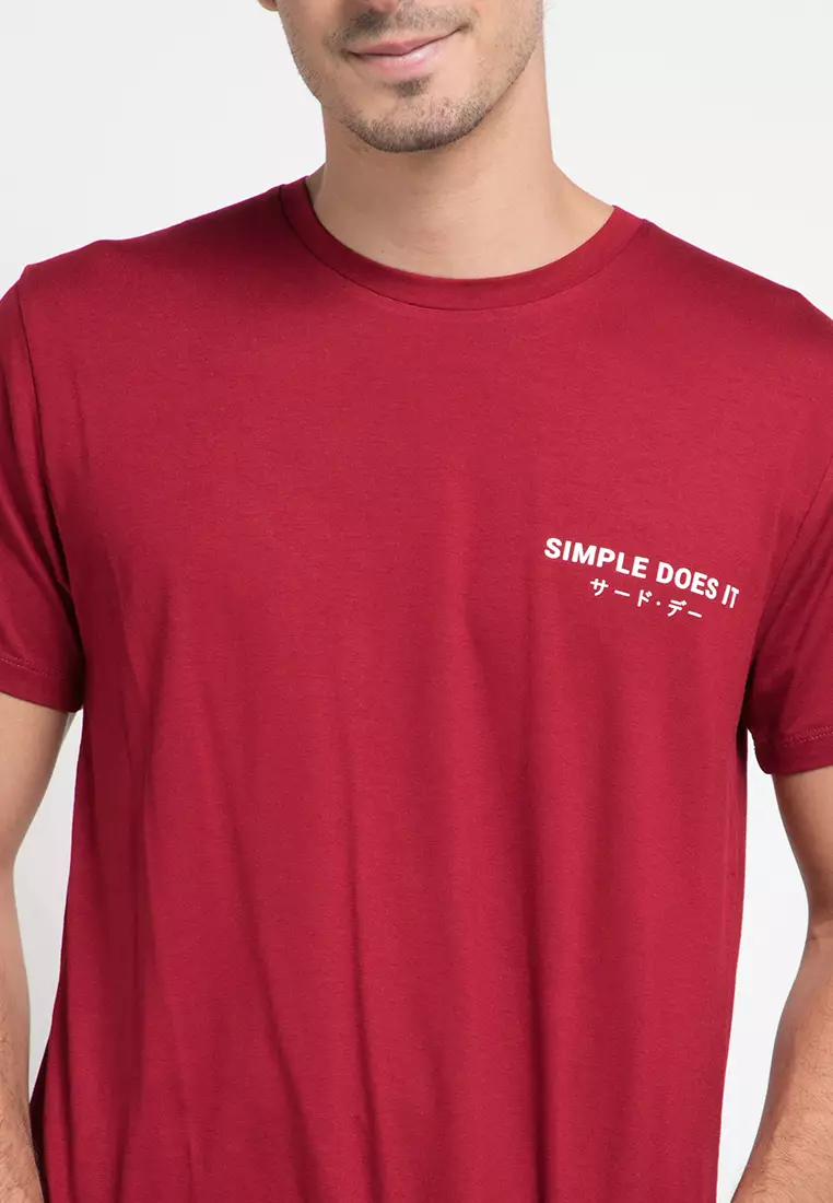MTD63D simple does it ktkn mr T-shirt Maroon