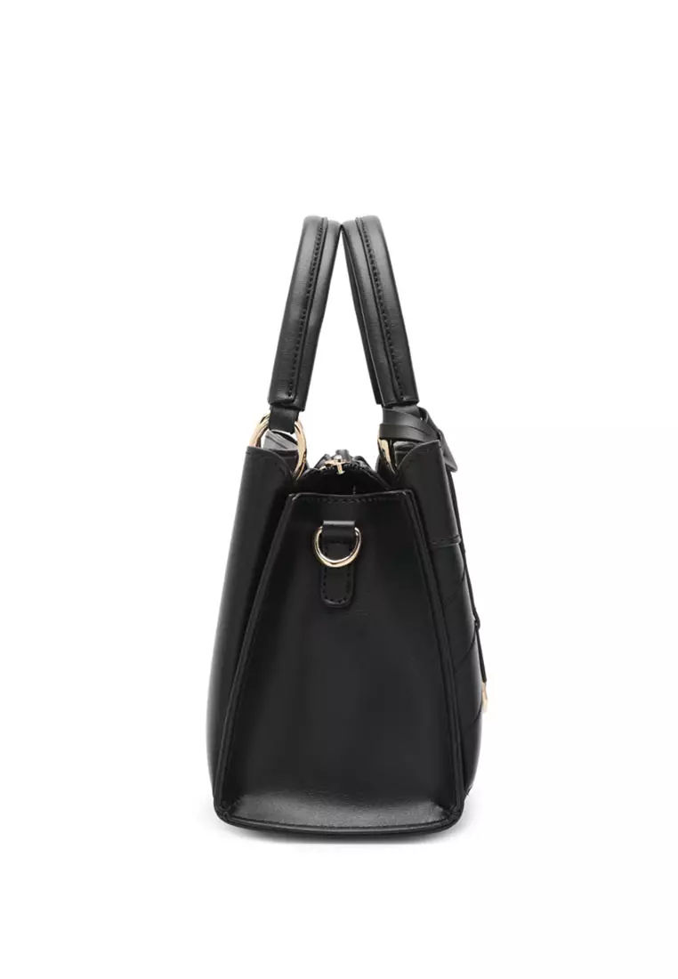 Women's Zig Zag Quilted Top Handle Bag / Crossbody Bag / Shoulder Bag (Tas Selempang Wanita / Tas Tangan Wanita / Tas Bahu Wanita) - Hitam