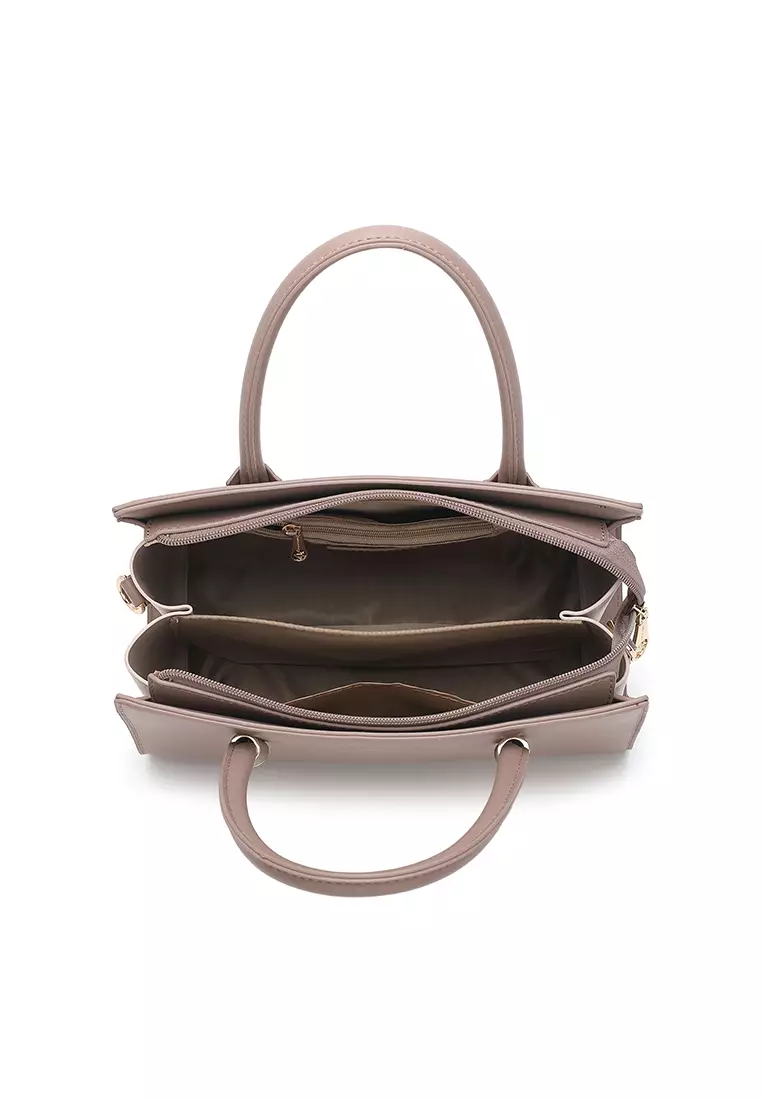 Women's Top Handle Bag / Sling Bag / Crossbody Bag (手拿袋 / 斜孭袋) - 棕色 / 紅色