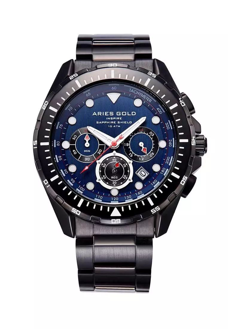 Aries gold sapphire best sale watch