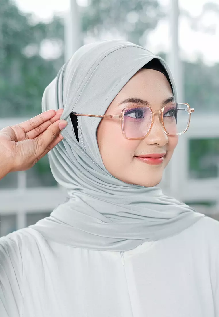 HIJAB INSTAN ZENYA - LIGHT GREY