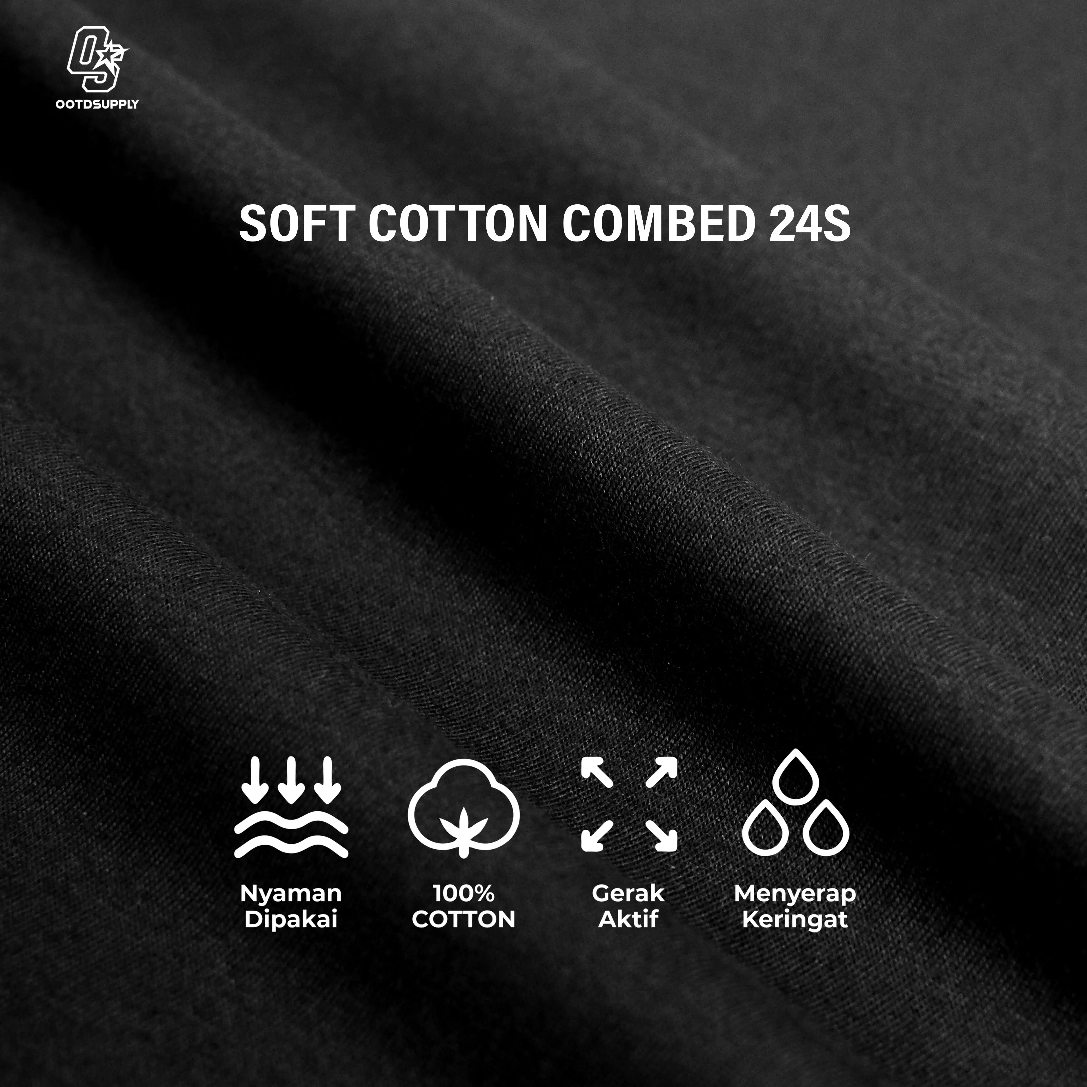 OOTDSUPPLY Polo Croptop SlimFit Curveline Insignia Embroidery Black Cream l Polo Crop Fit Royal Series  | Crop Fit Double List Premium | OS-CT-PS-CVL-BLC-ISE