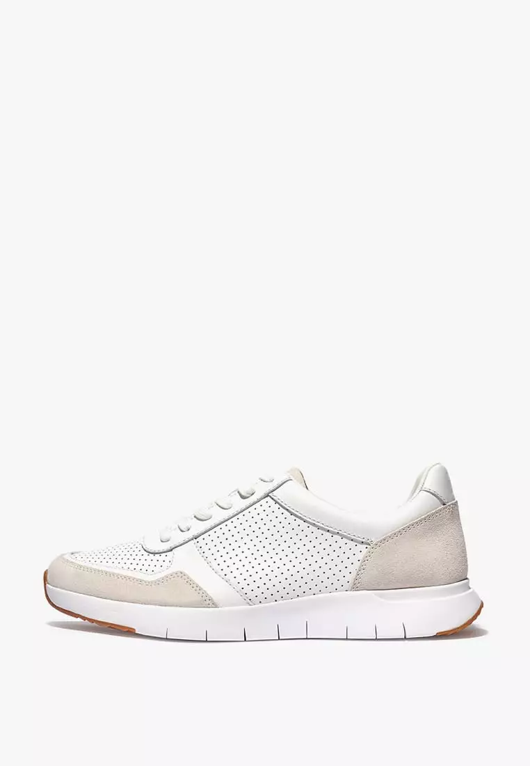 Discount on Fitflop  shoes - SKU: Anatomiflex Mens Leather-Mix Sneakers - Urban White