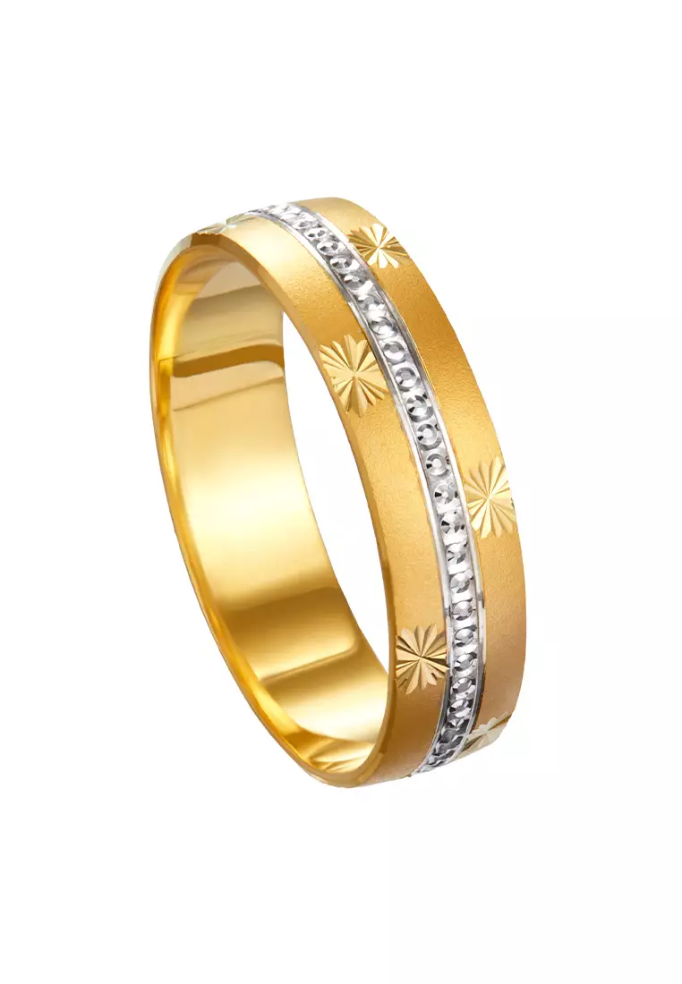 White and yellow gold new arrivals ring