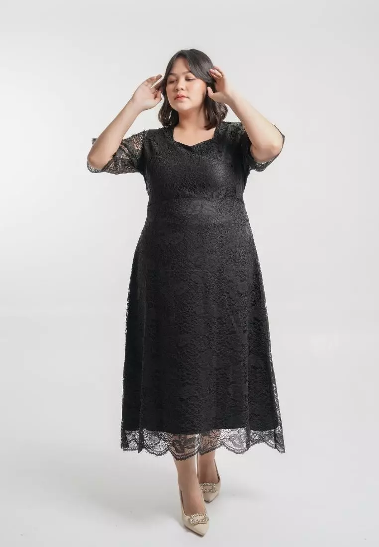 Plus Size Party Dress Jessaline Black