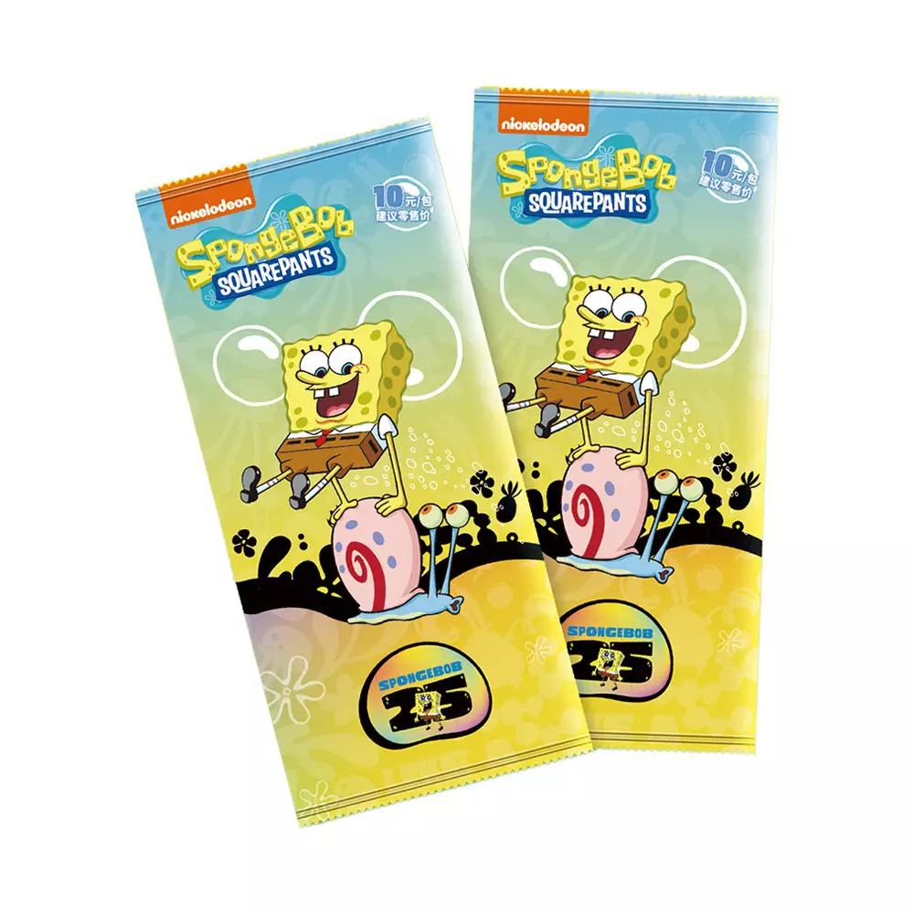 Kabao Set 2 Pcs Kartu Spongebob Squarepants Laser Ticket Random