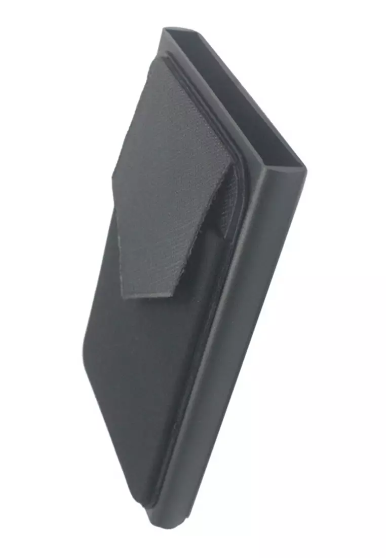 Chaka Dompet Kartu Slim Slider Anti RFID Card Wallet Unisex Material Aluminium ORIGINAL - Black
