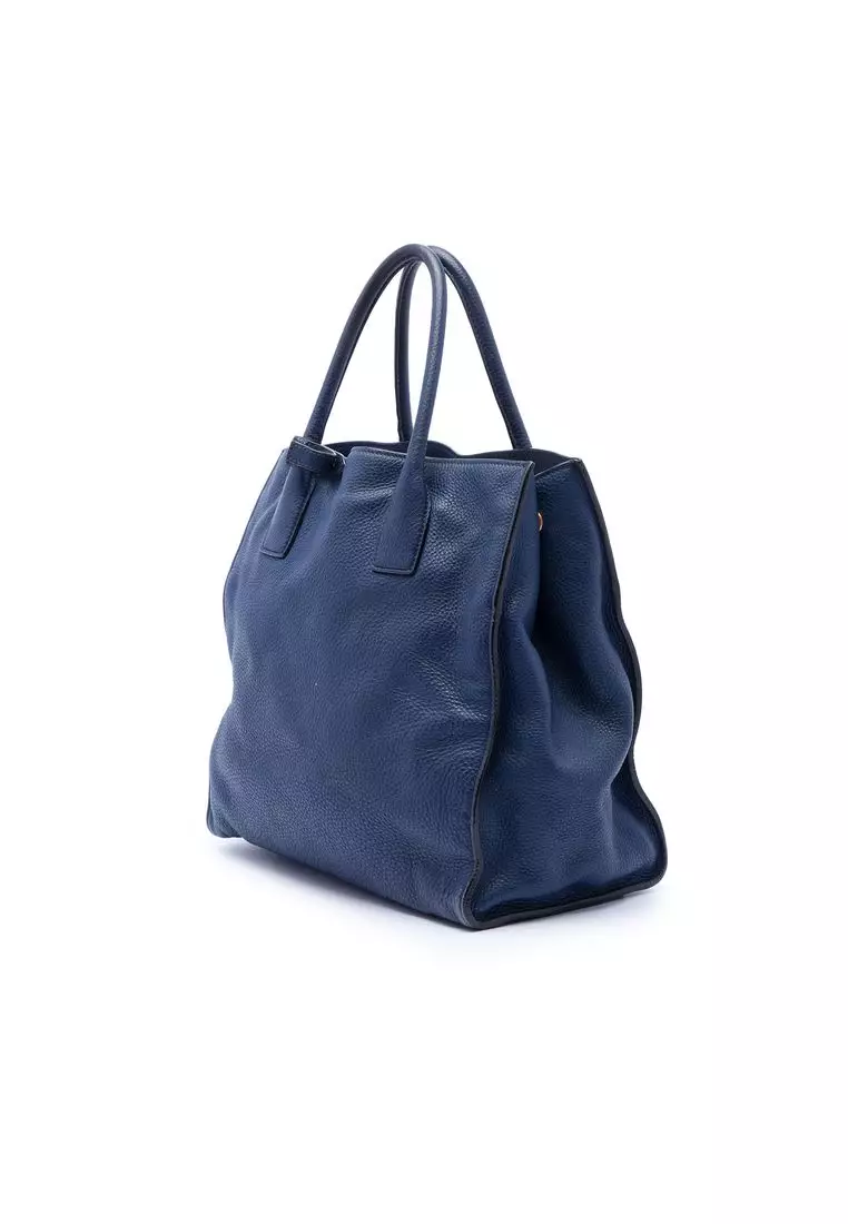 Pre-Loved Prada Vitello Daino Open Convertible Tote