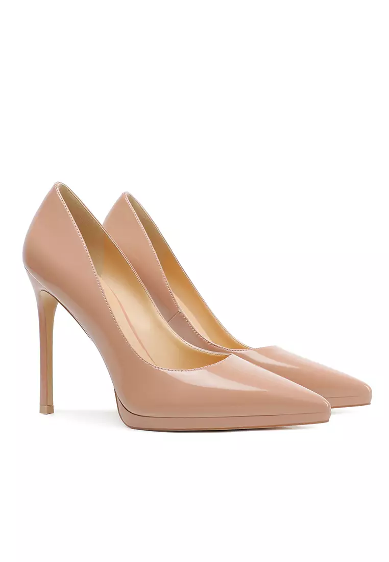 12CM Patent Leather Pointed High Heel Shoes HZL520