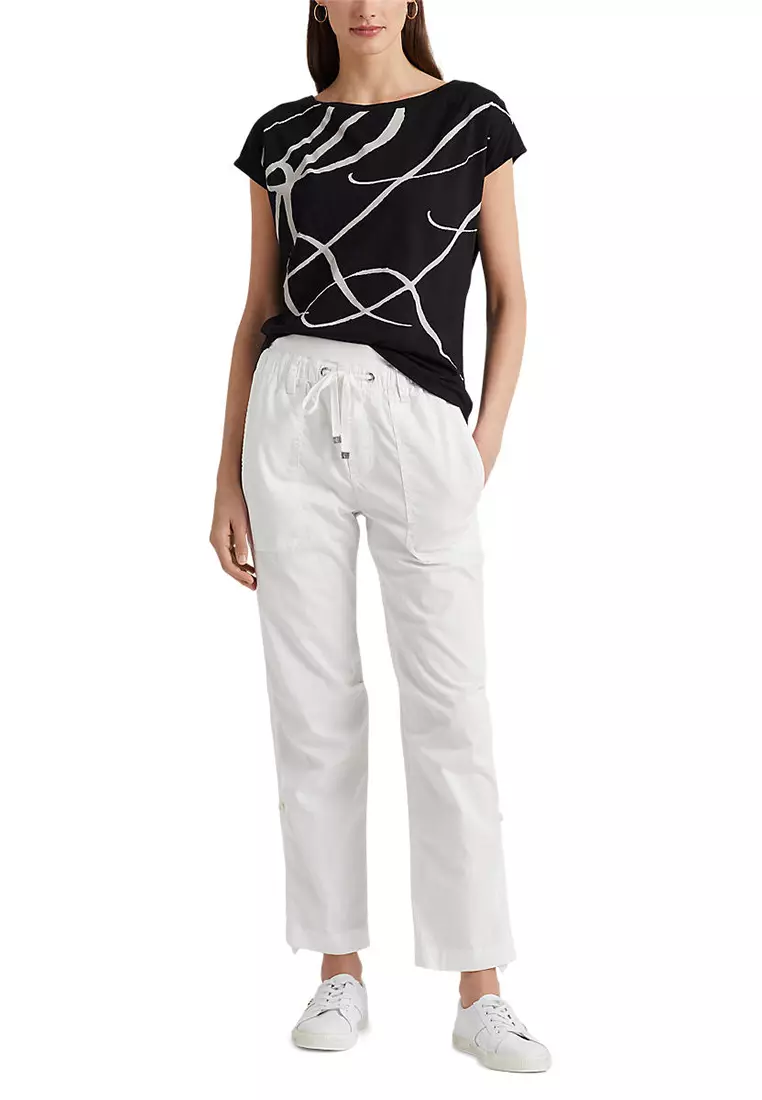 Lauren Ralph Lauren Logo-Print Cotton-Blend Top