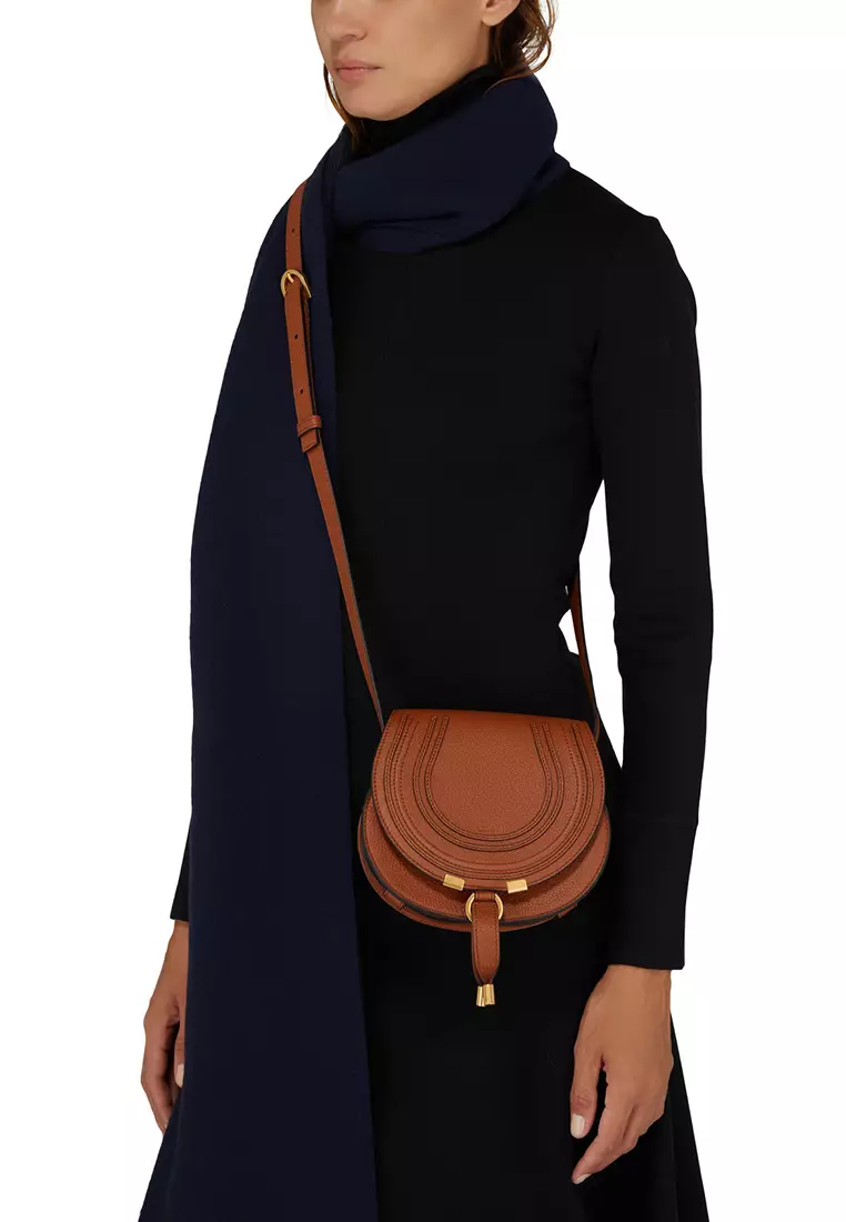 Buy Chlo CHLOE Marcie Small Saddle Bag Tan CHC22AS680I31 2024