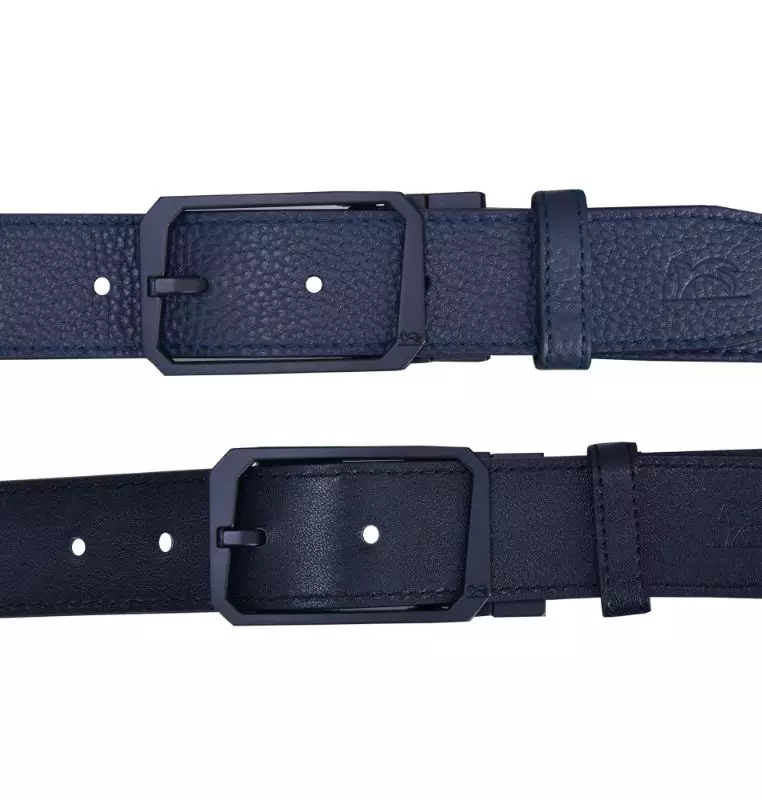 Tumbled Leather Wallet & Matte Black Buckle Belt Combo Gift Set