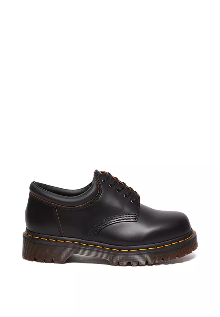 Discount on Dr. Martens  shoes - SKU: 8053 Vintage Smooth Leather 5-Eye Oxford Shoes Black - Women