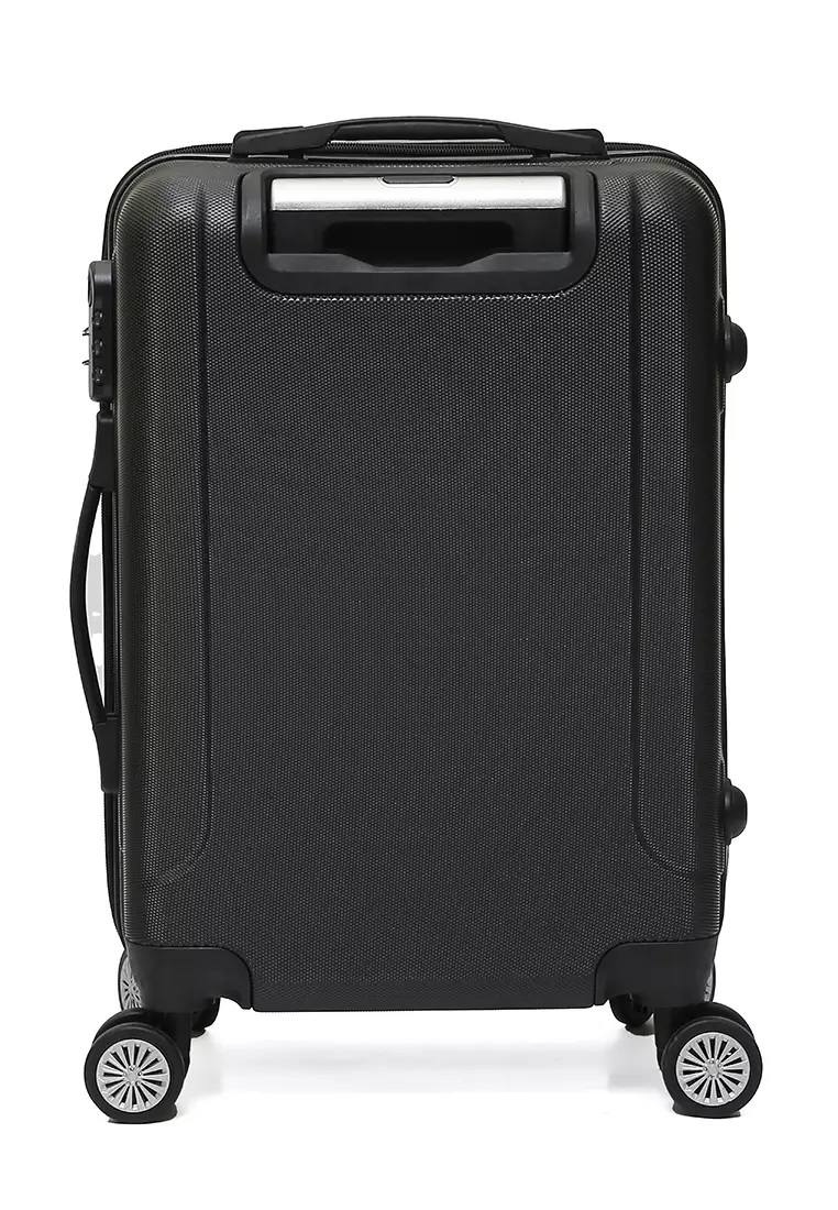Carlton Koper Cabin Hardcase Unisex Size 20Inch Suitcase Combination Lock Large Compartment Material ABS+PVC Coated ORIGINAL - Black