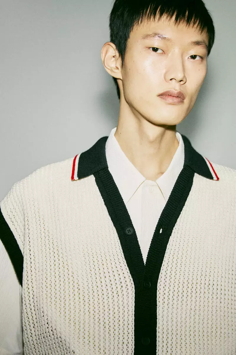 Loose Fit Textured-knit vest