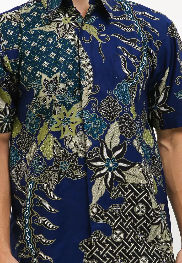 Alvin Shirt Kemeja Batik Katun Trikot Lengan Pendek