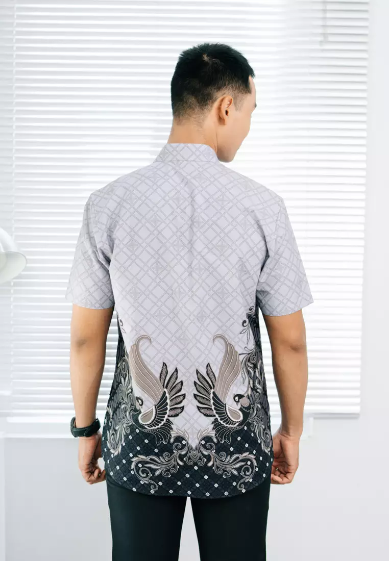 My Aksa Batik Pria Kemeja Pendek Braiano Brittia